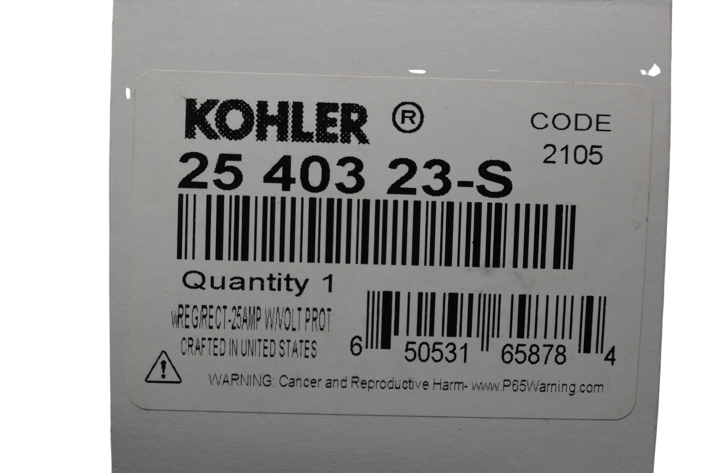 Kohler 25 403 23-S Regulator Rectifier 25 Amp NOS
