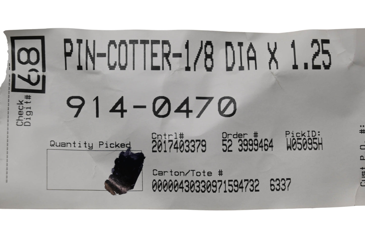 MTD 914-0470 Cotter Pin NOS