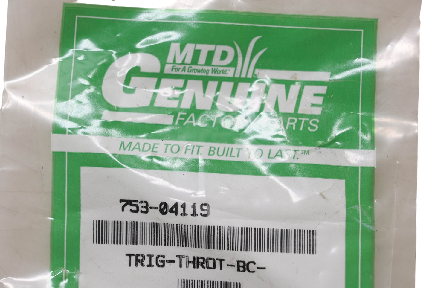MTD 753-04119 Throttle Trigger NOS