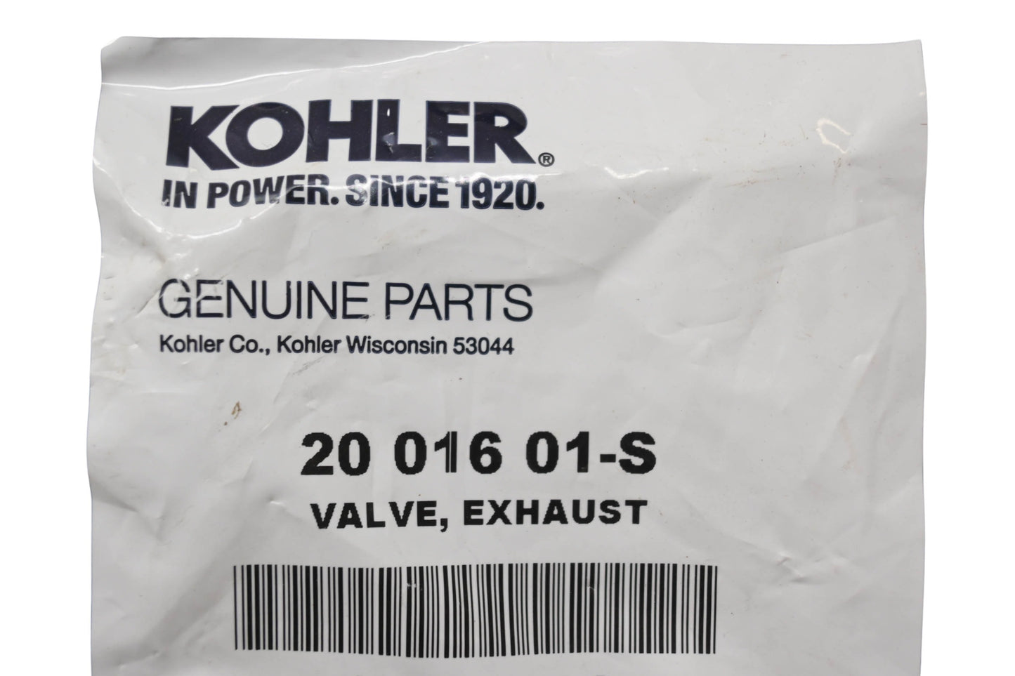 Kohler 20 016 01-S Exhaust Valve NOS