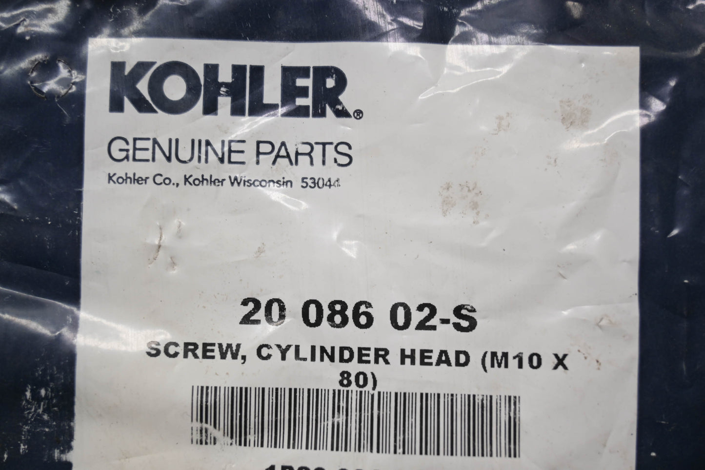 Kohler 20 086 02-S Cylinder Head Screws Qty 2 NOS