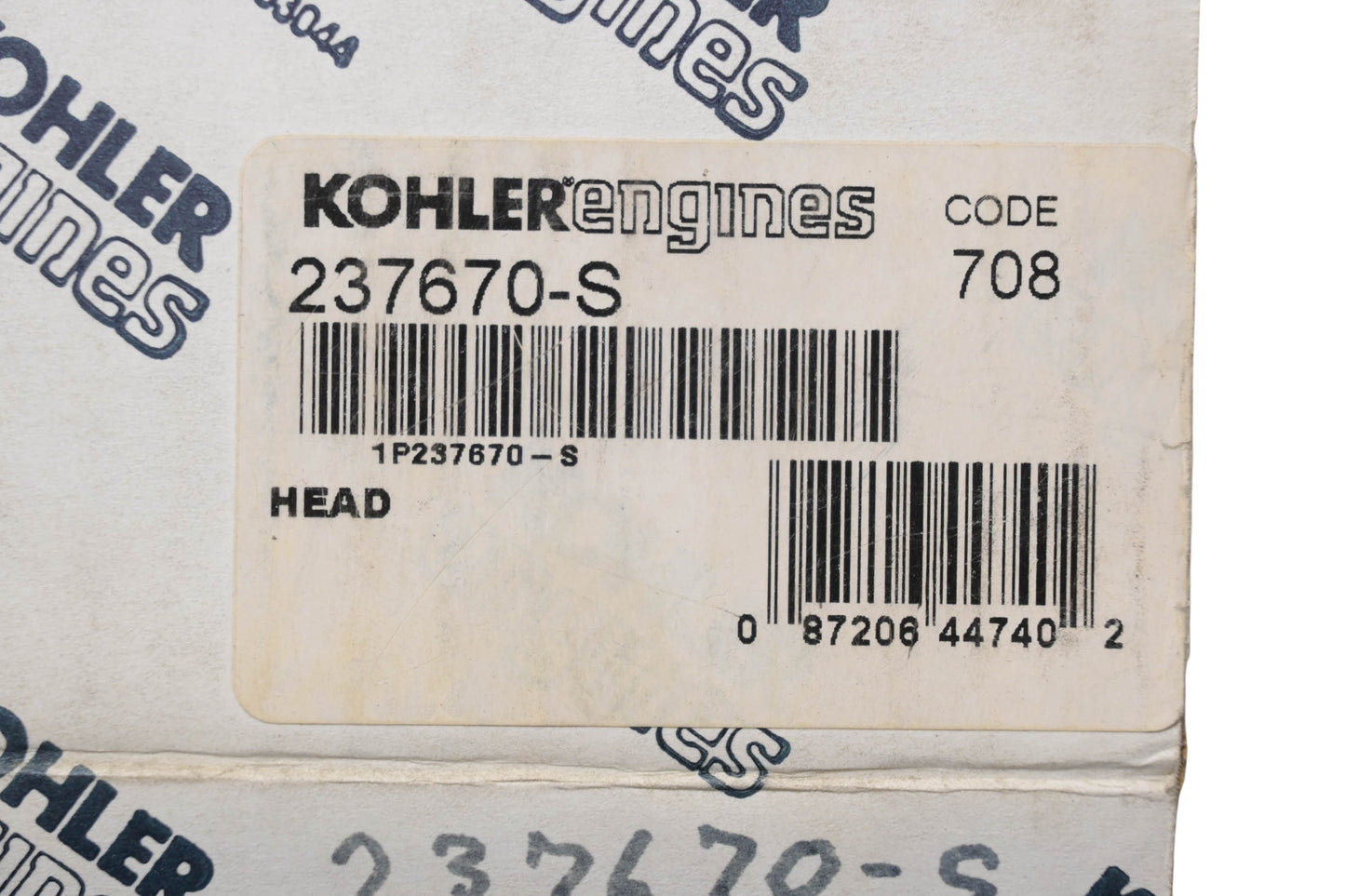 Kohler 237670-S Cylinder Head NOS