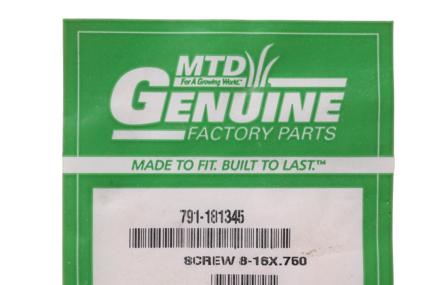 MTD 791-181345 Screw NOS