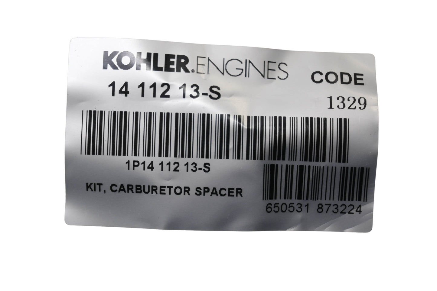 Kohler 14 112 13-S Carburetor Spacer Kit NOS
