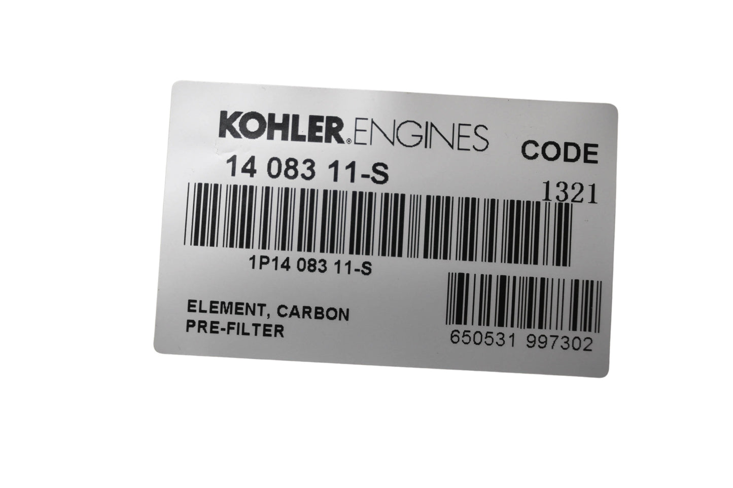 Kohler 14 083 11-S Pre-Filter Element NOS
