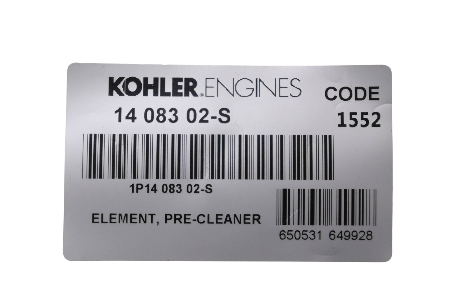 Kohler 14 083 02-S Pre-Cleaner Element NOS