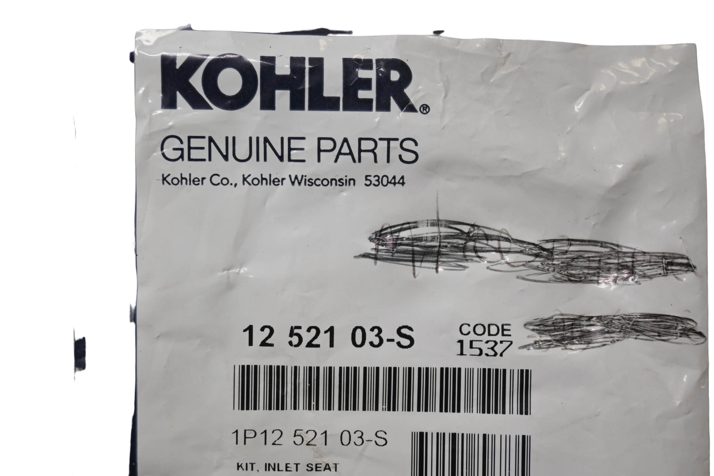 Kohler 12 521 03-S Inlet Seat Kit NOS
