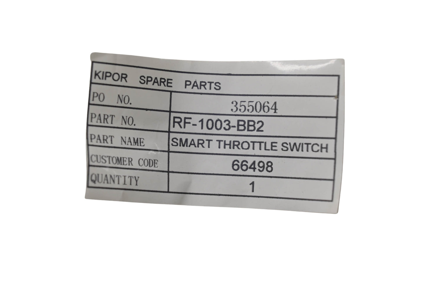 Kipor RF-1003-BB2 Smart Throttle Switch NOS