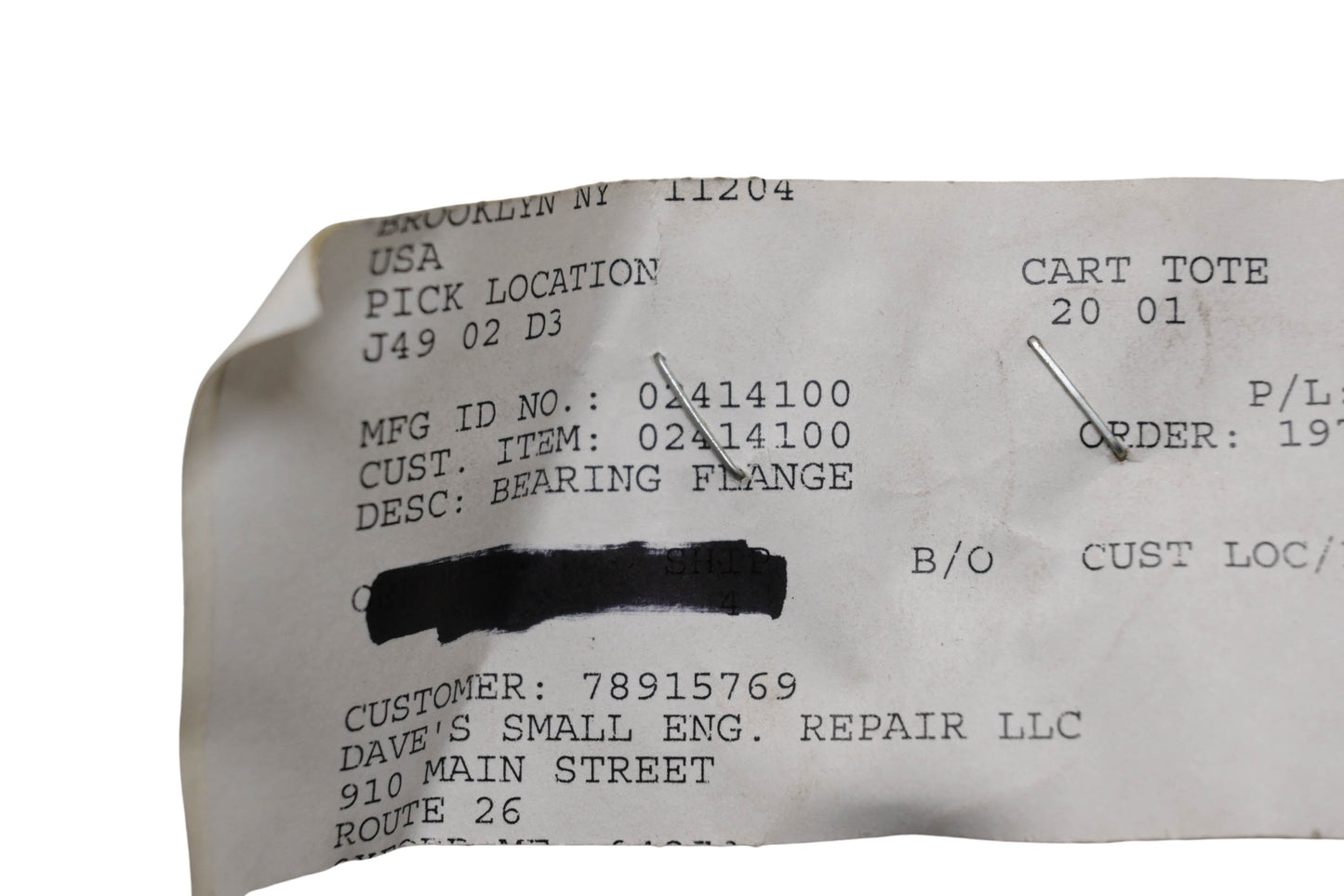 Ariens 02414100 Bearing Flange NOS