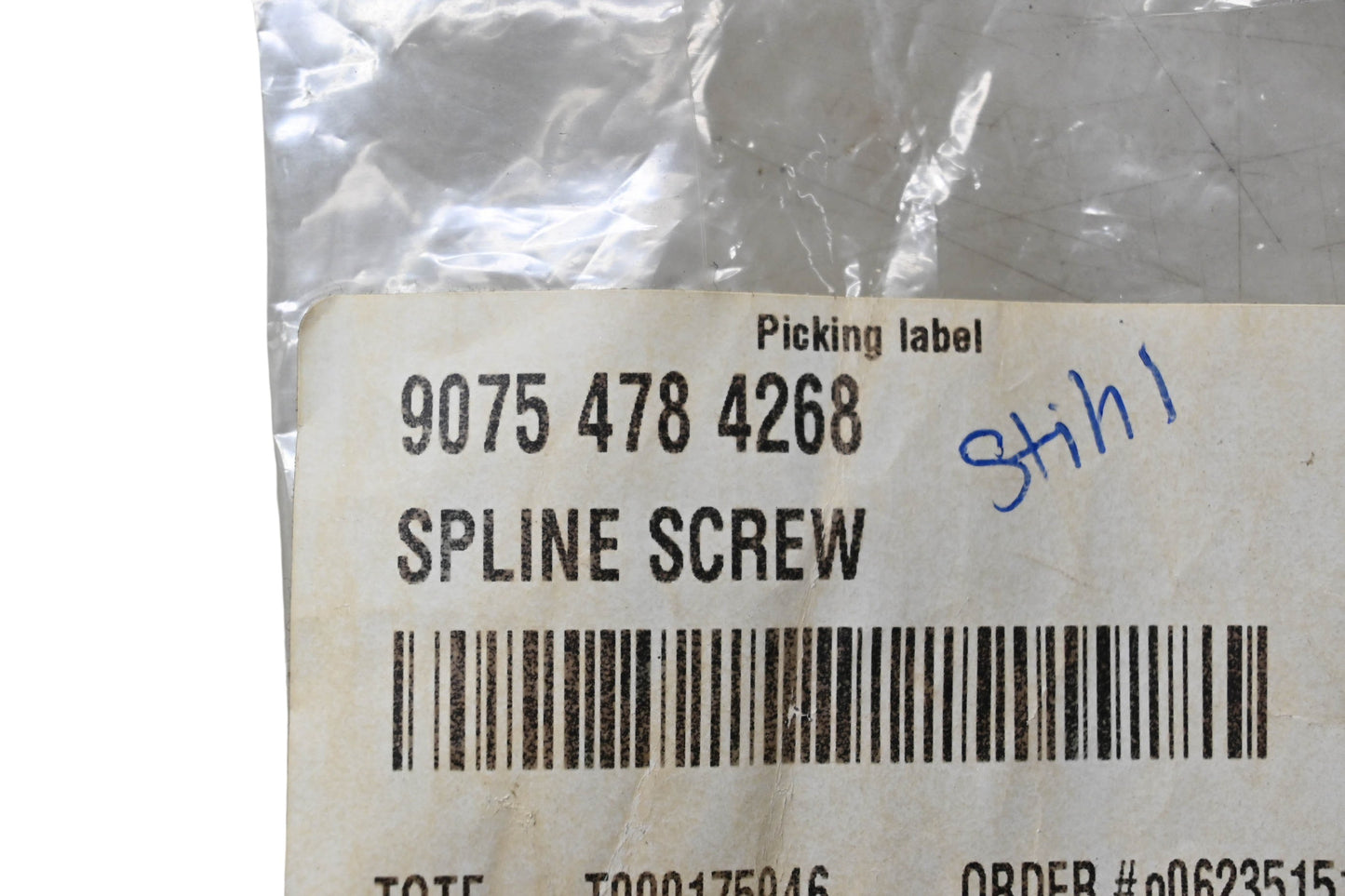 New OEM Stihl 9075 478 4268 Spline Screw NOS