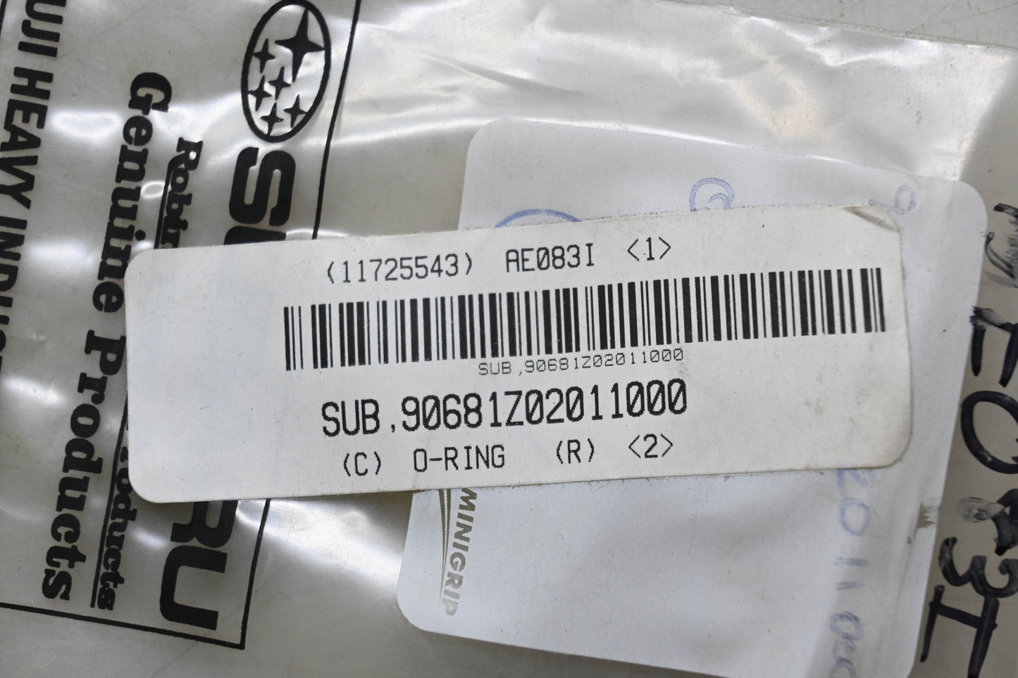 Subaru 90681Z02011000 O Ring NOS