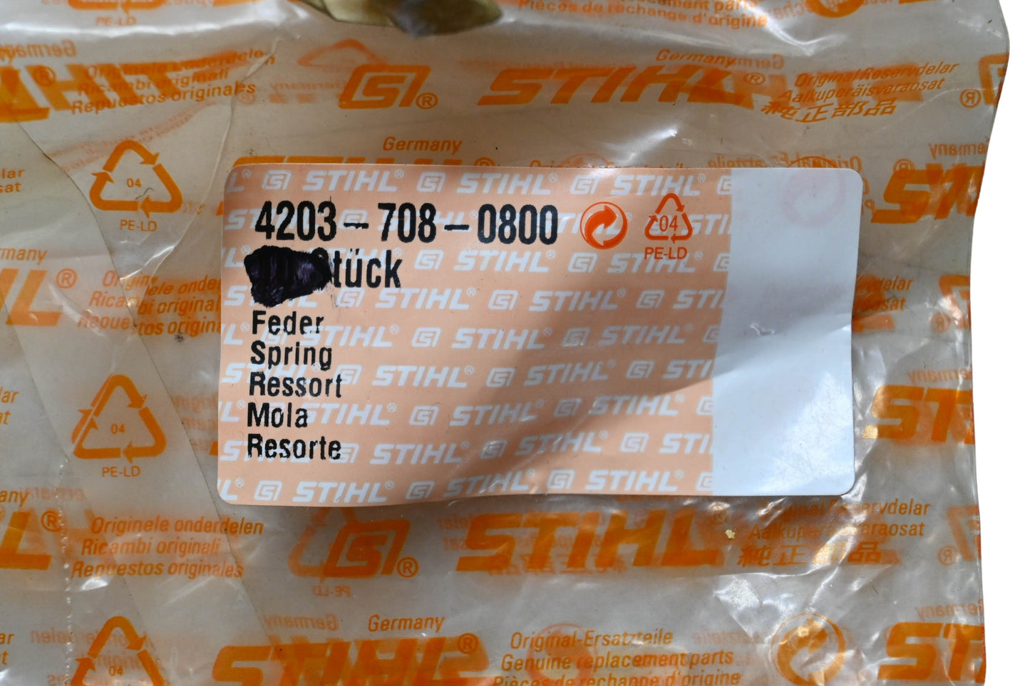New OEM Stihl 4203-708-0800 Spring NOS