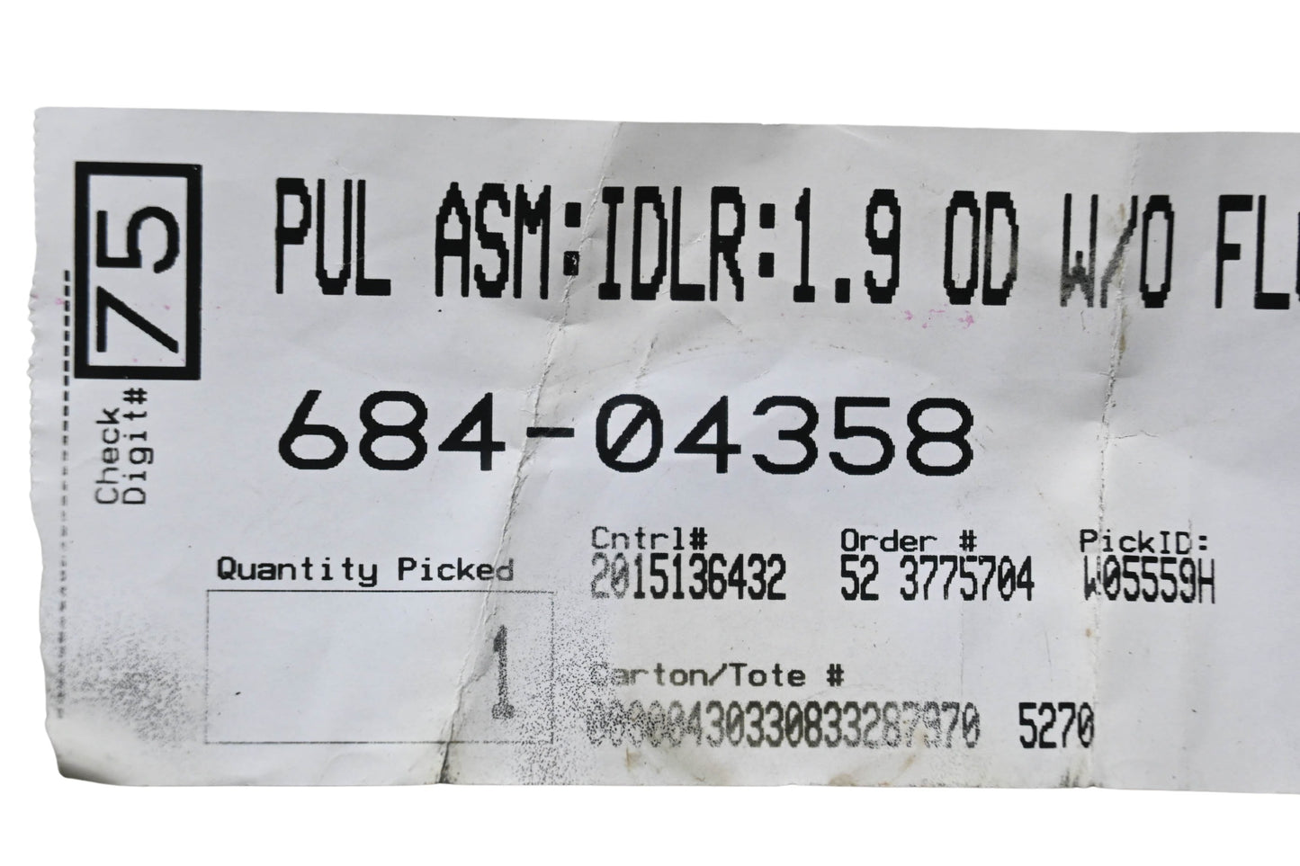MTD 684-04358 Idler Pulley NOS