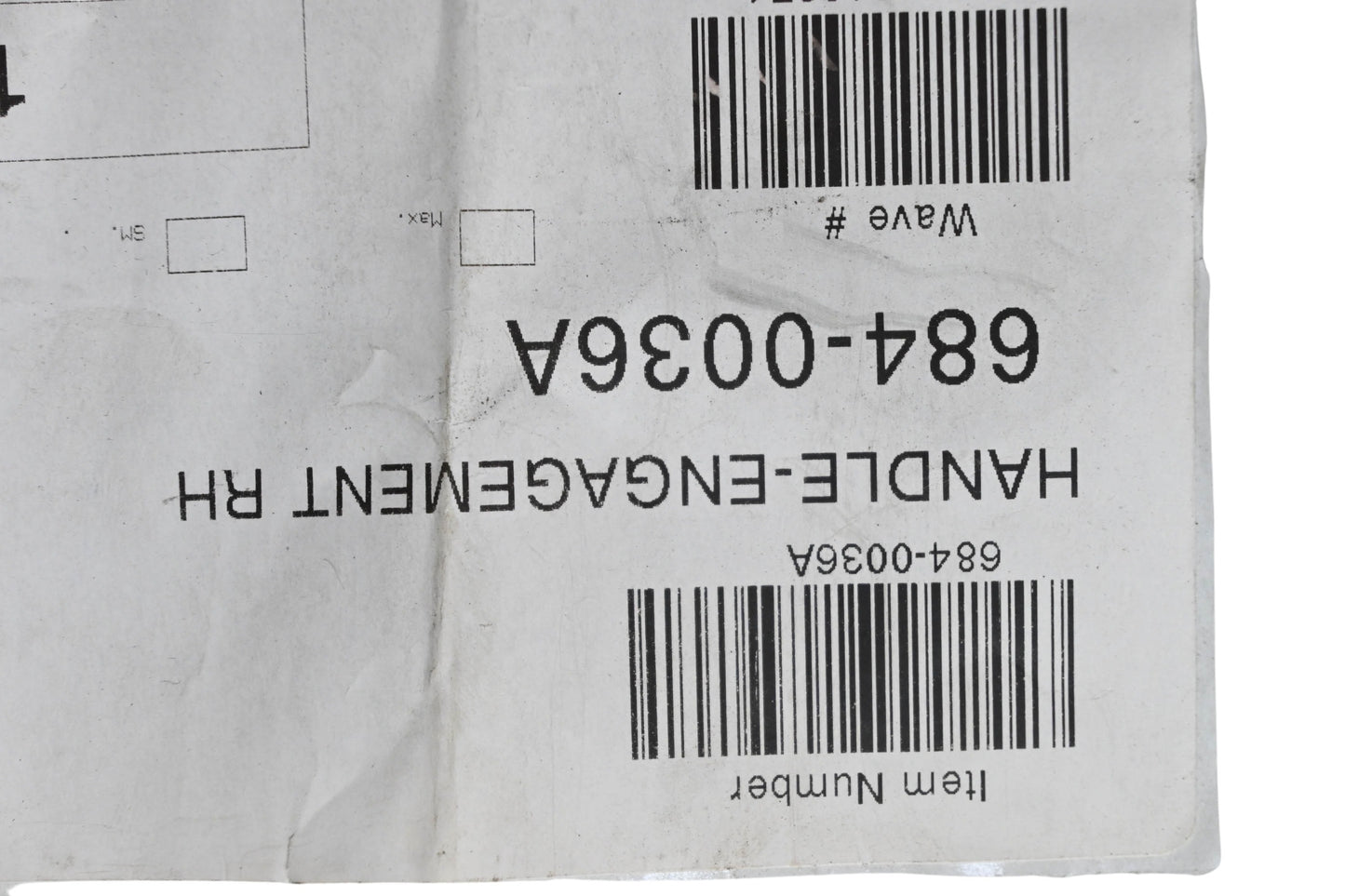 MTD 684-0036A Engagement Handle Right NOS
