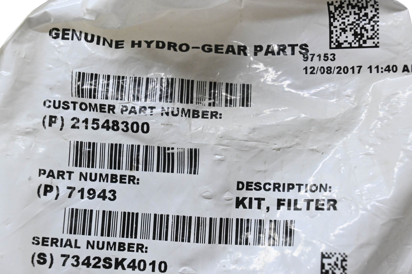 Hydro-Gear 71943 Filter NOS
