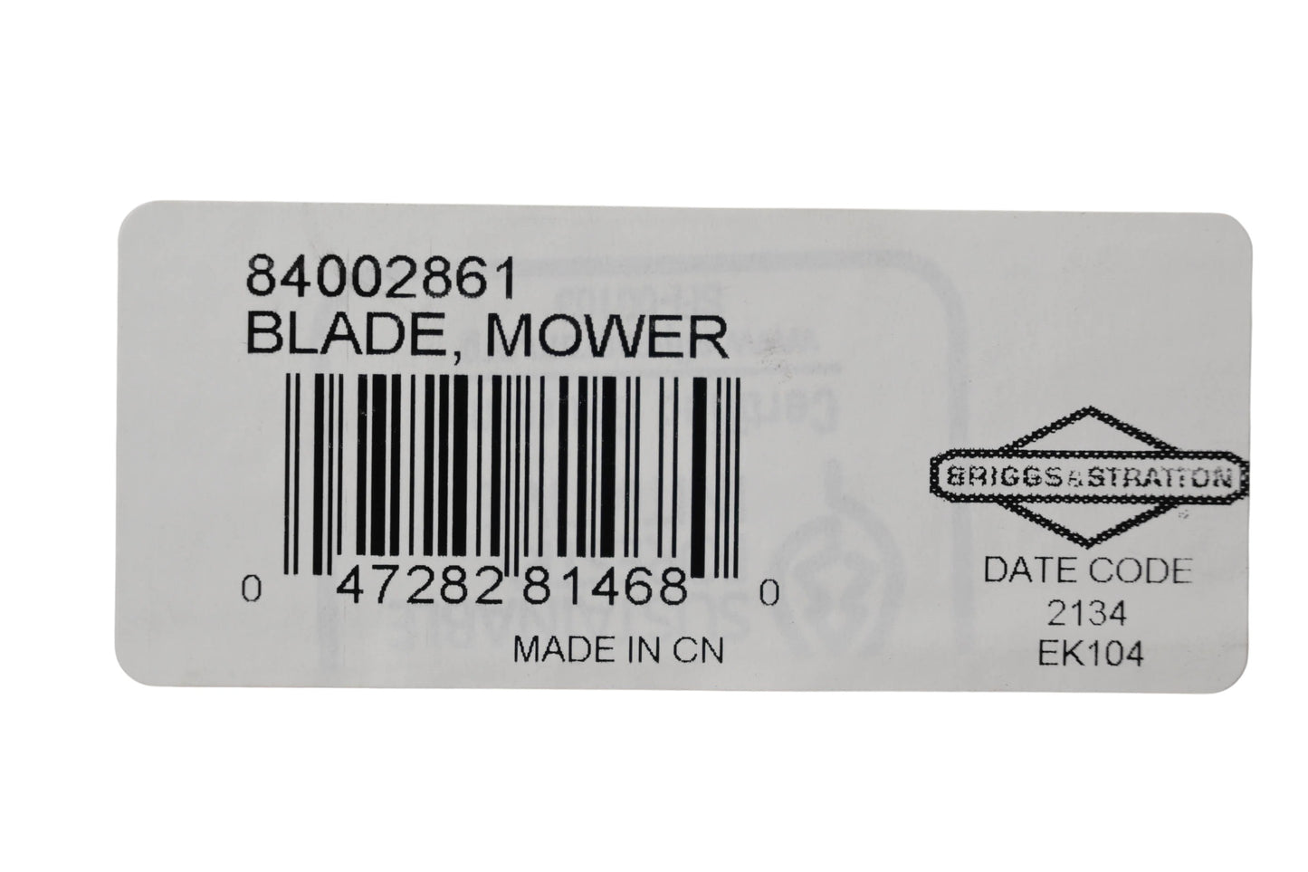 New OEM Briggs & Stratton 84002861 Mower Blade NOS