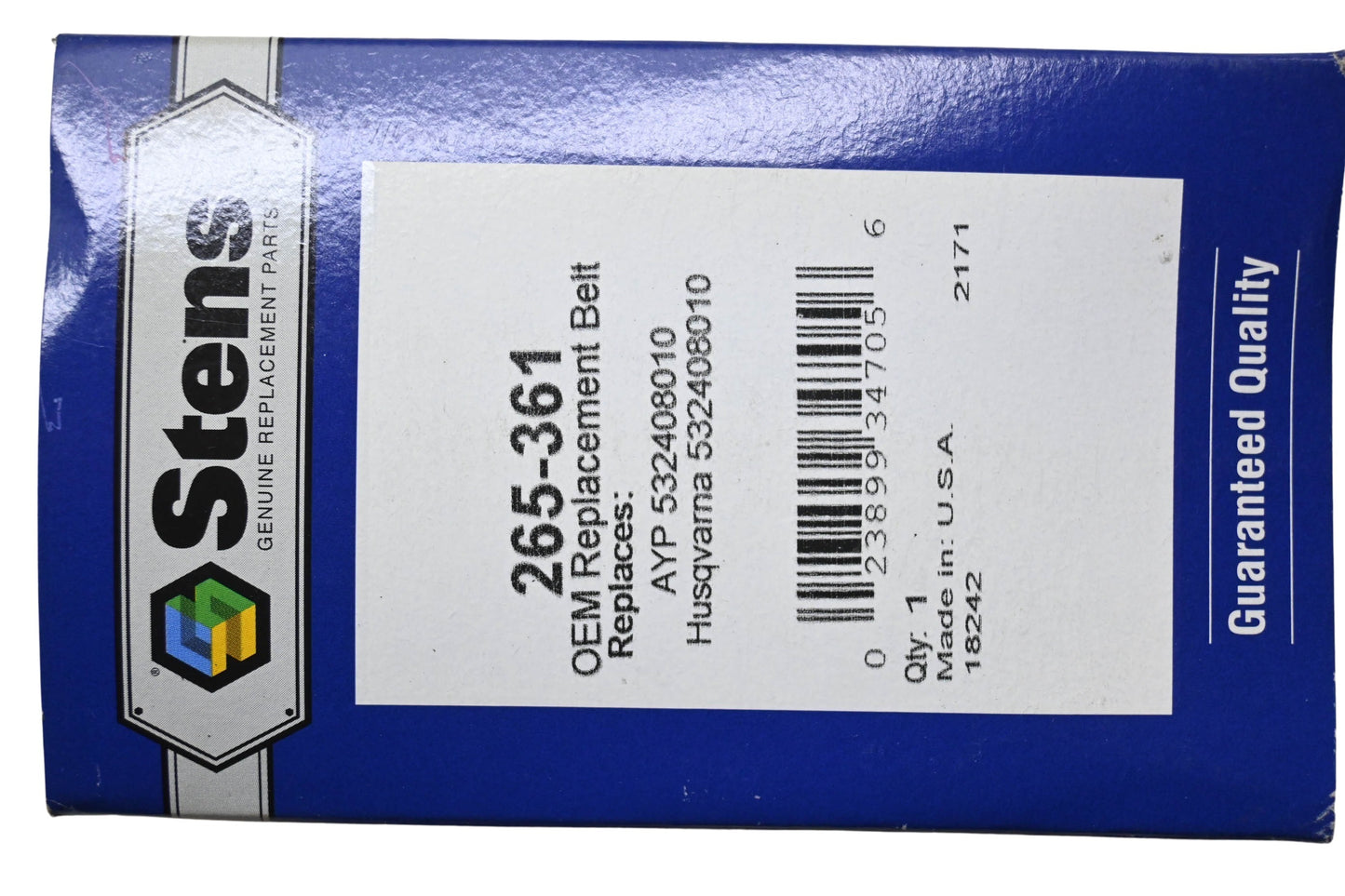 Stens 265-361 Replacement Belt NOS