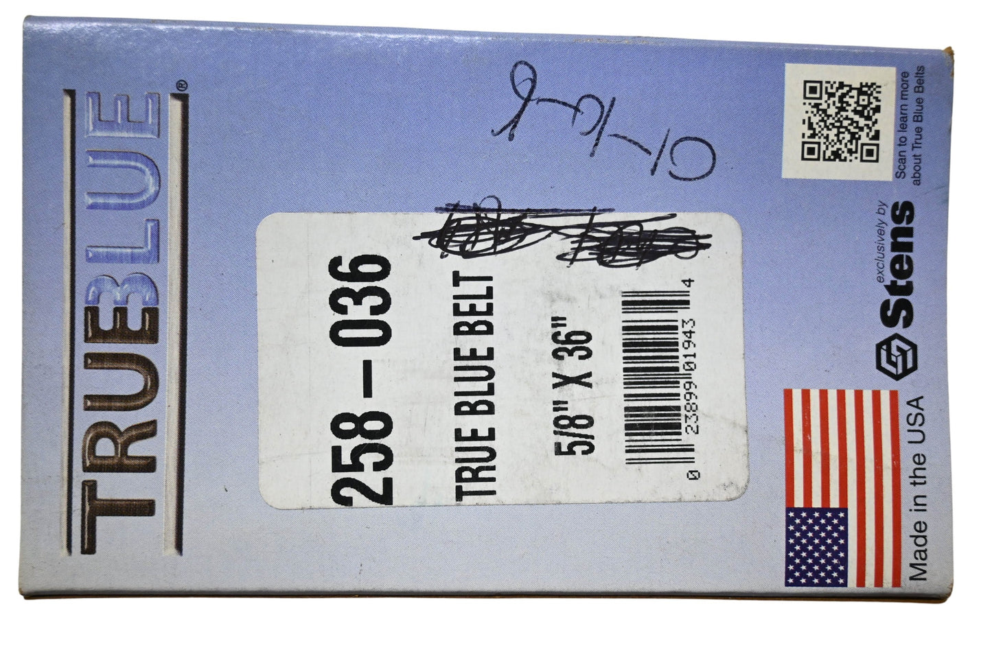 Stens 258-036 True Blue Belt 5/8"x36" NOS