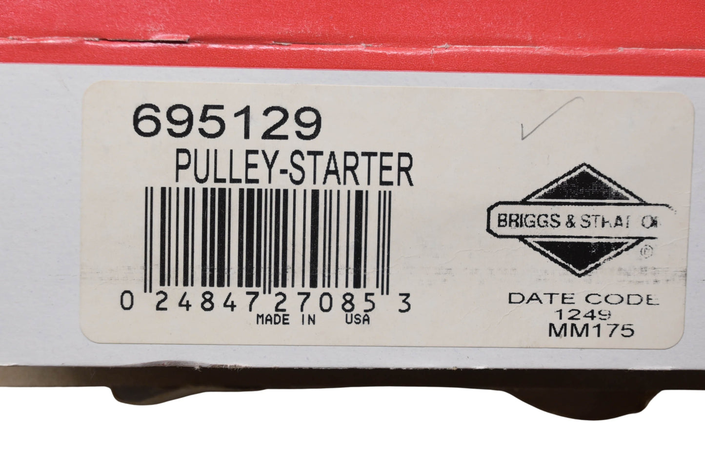 New OEM Briggs & Stratton 695129 Starter Pulley NOS