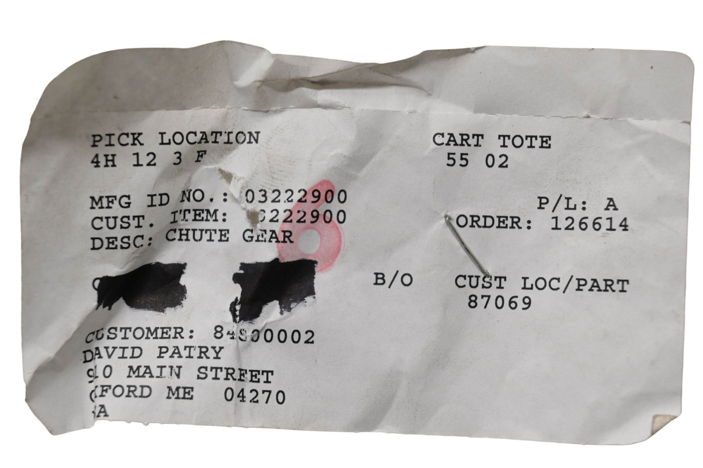Ariens 03222900 Chute Gear NOS
