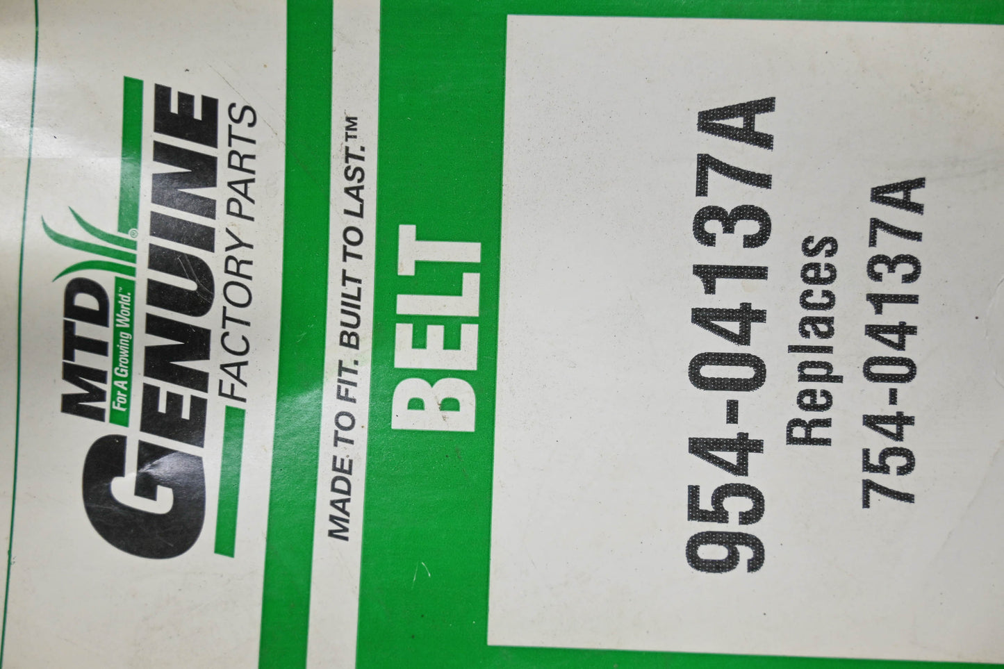 MTD 954-04137A, 754-04137A Belt NOS