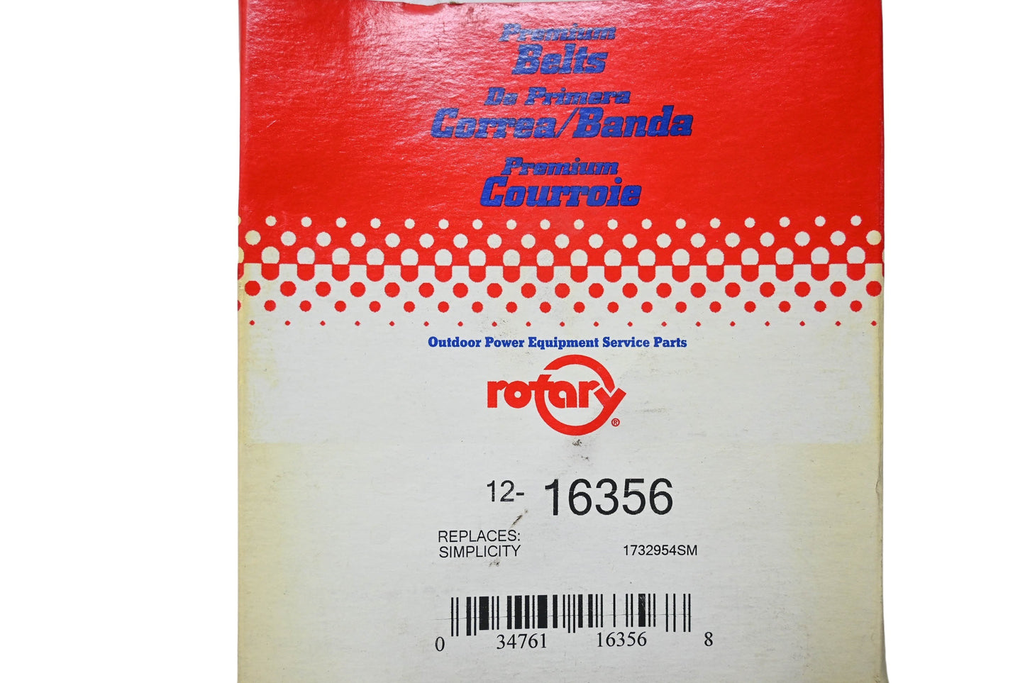 Rotary 12-16356 Premium Belt NOS
