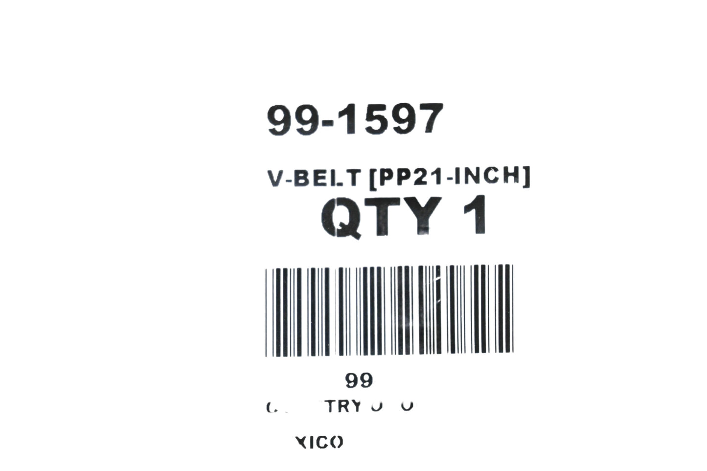 Toro 99-1597 V-Belt PP21-Inch NOS