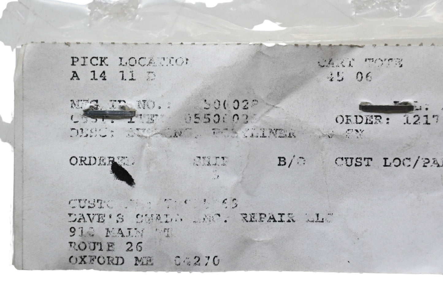 Ariens 05500028 Polyliner Bushing NOS