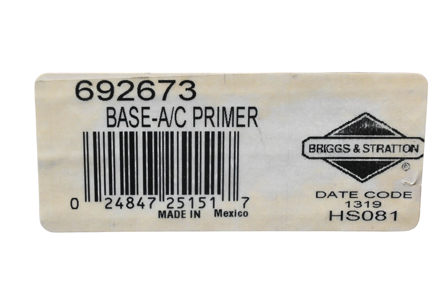 New OEM Briggs & Stratton 692673 Air Cleaner Primer Base NOS