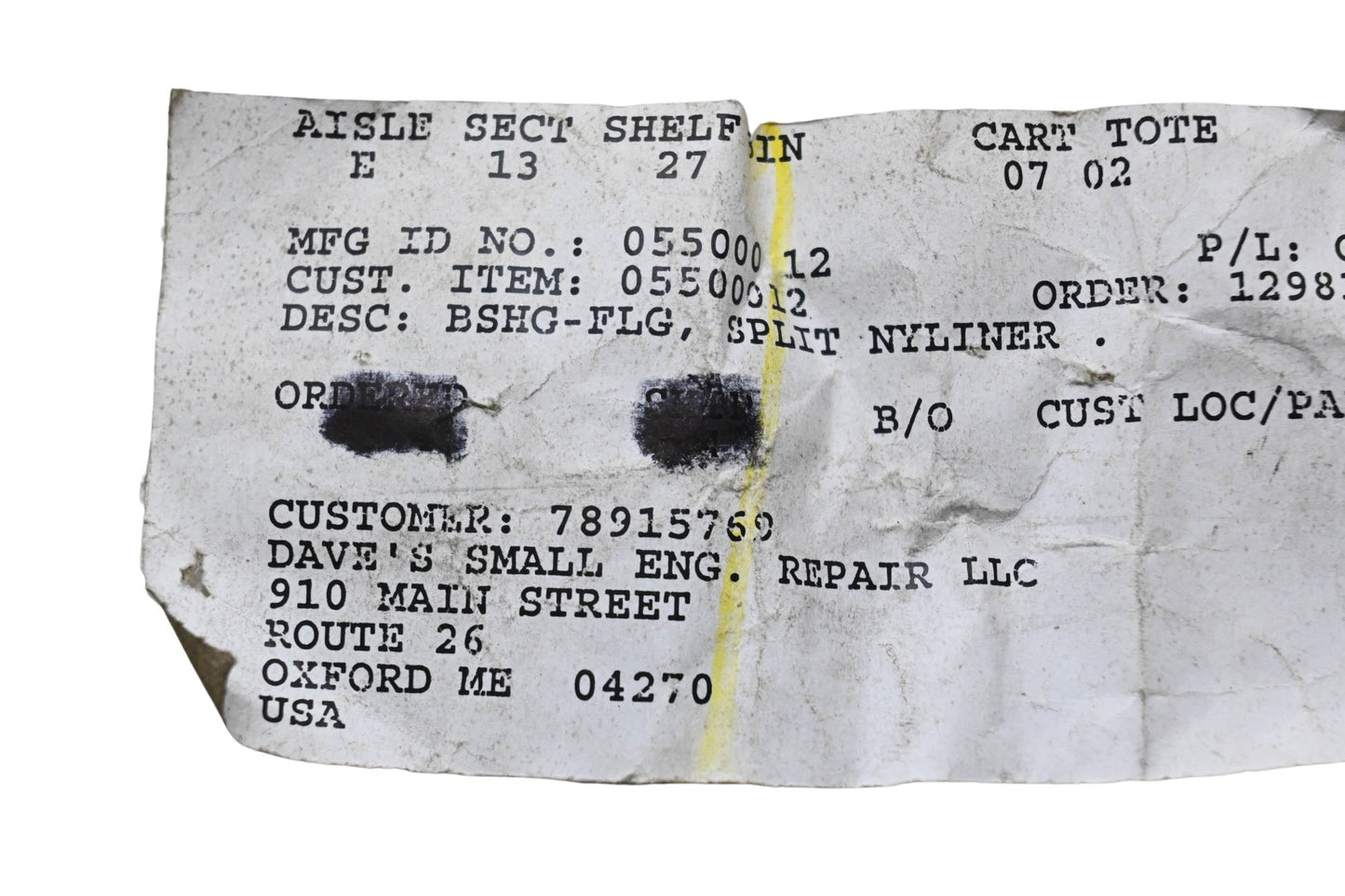 Ariens 05500012 Split Nyliner Flange Bushing NOS