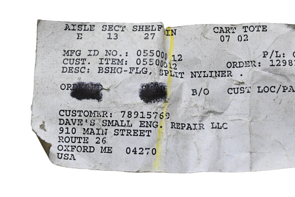 Ariens 05500012 Split Nyliner Flange Bushing NOS