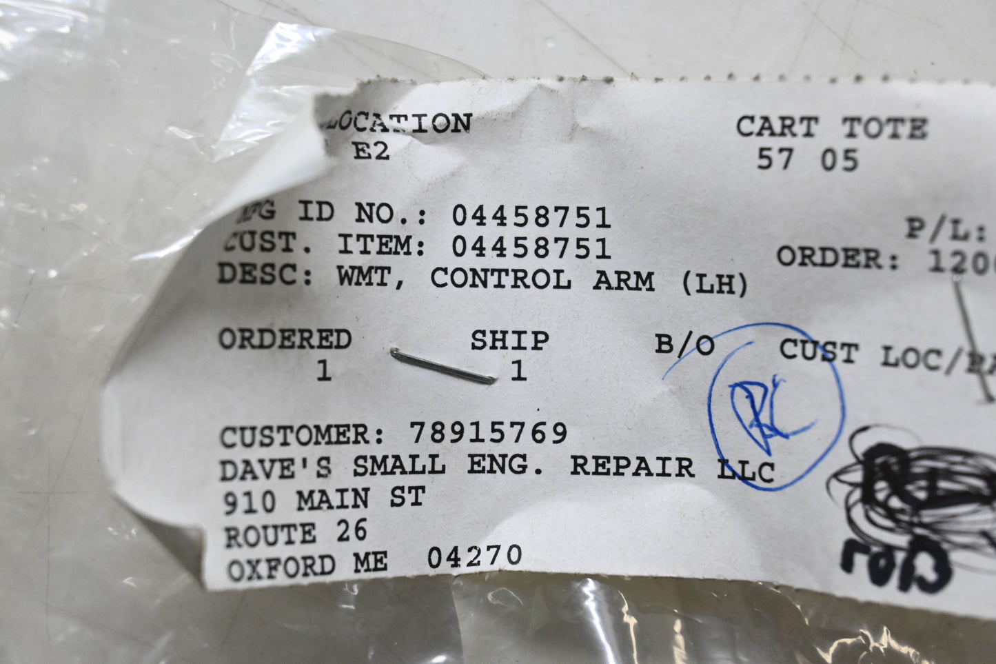 Ariens 04458751 Control Arm Weldment NOS