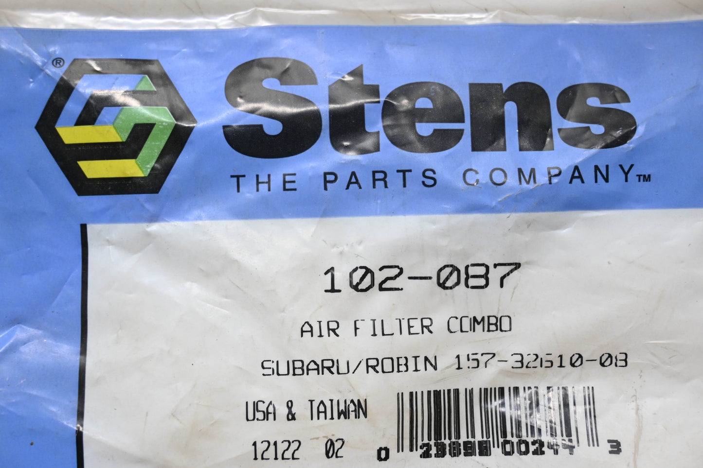 Stens 102-087, 157-32610-08 Air Filter Combo NOS