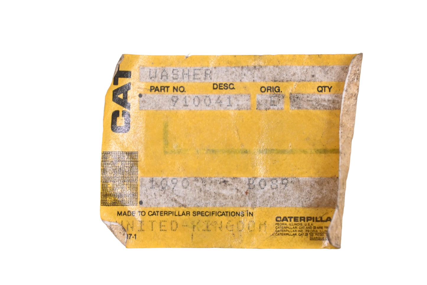 Caterpillar 910041 Washer NOS