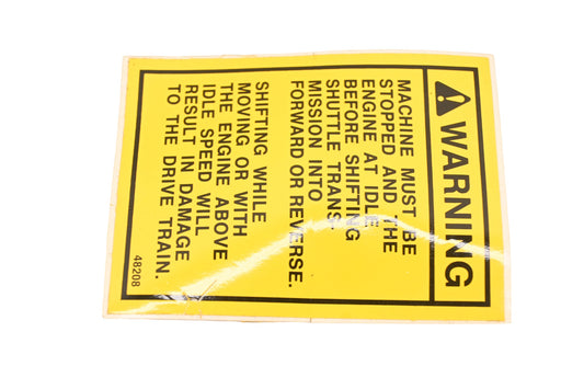 Blade-Mor 48208 Warning Label Sticker NOS