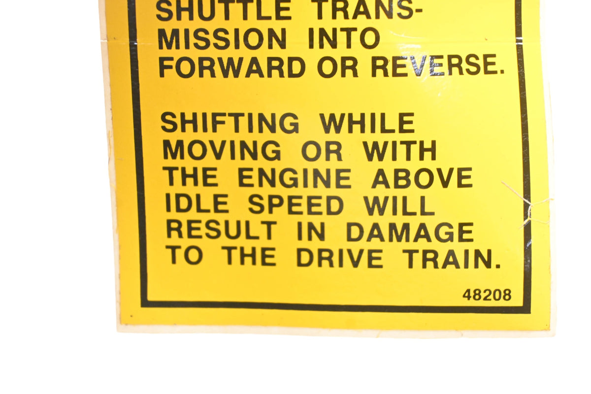 Blade-Mor 48208 Warning Label Sticker NOS