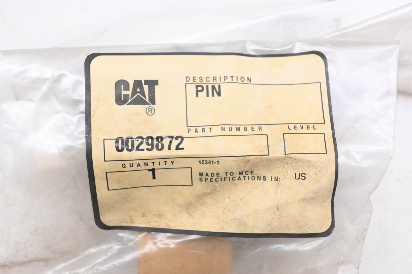 Caterpillar 0029872, 002-9872 Pin NOS