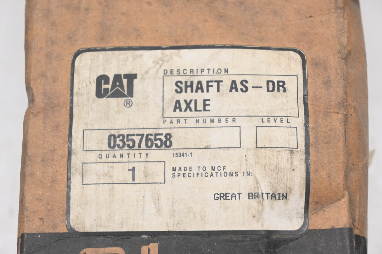 Caterpillar 0357658, 035-7658 Drive Axle Shaft Assembly NOS