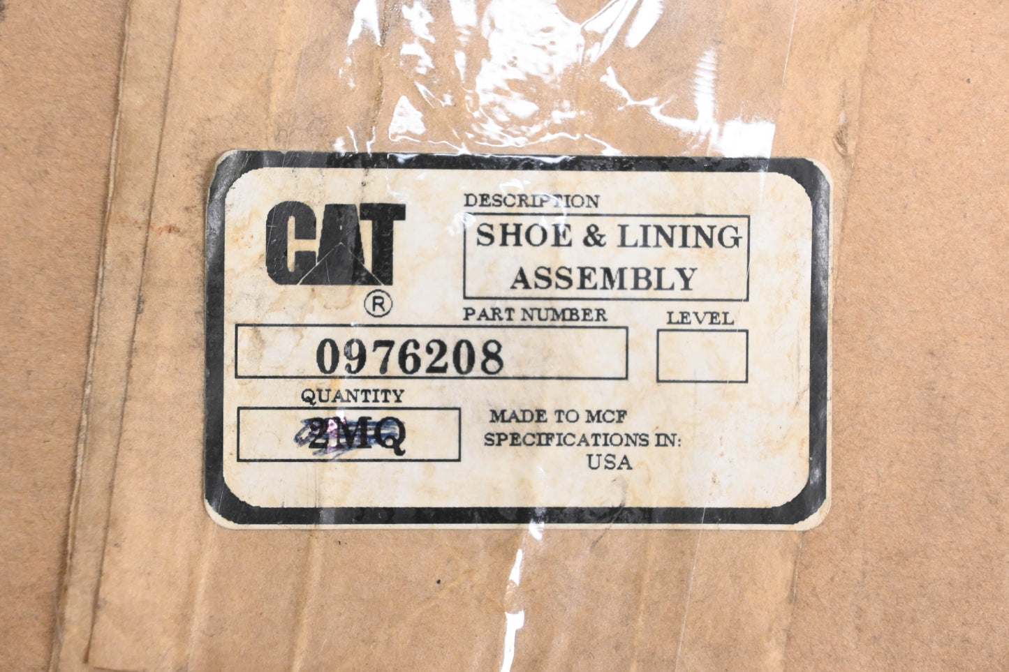 Caterpillar 0976208, 097-6208 Brake Shoe Kit NOS