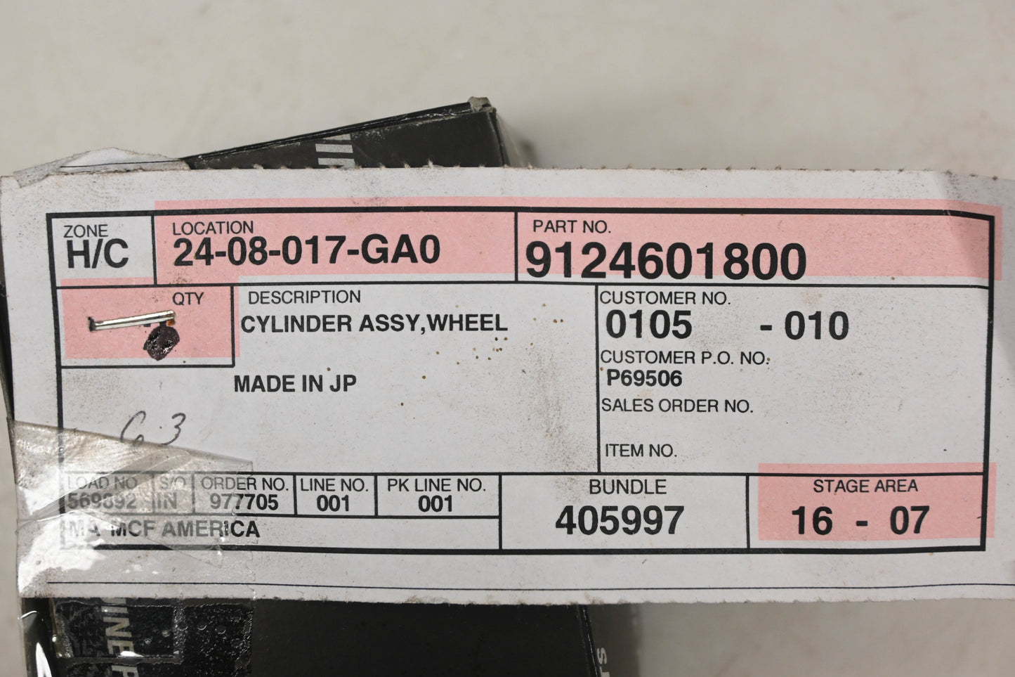 Caterpillar 9124601800, 91246-01800, 1102952120 Akebono 7/8" Wheel Cylinder Kit NOS