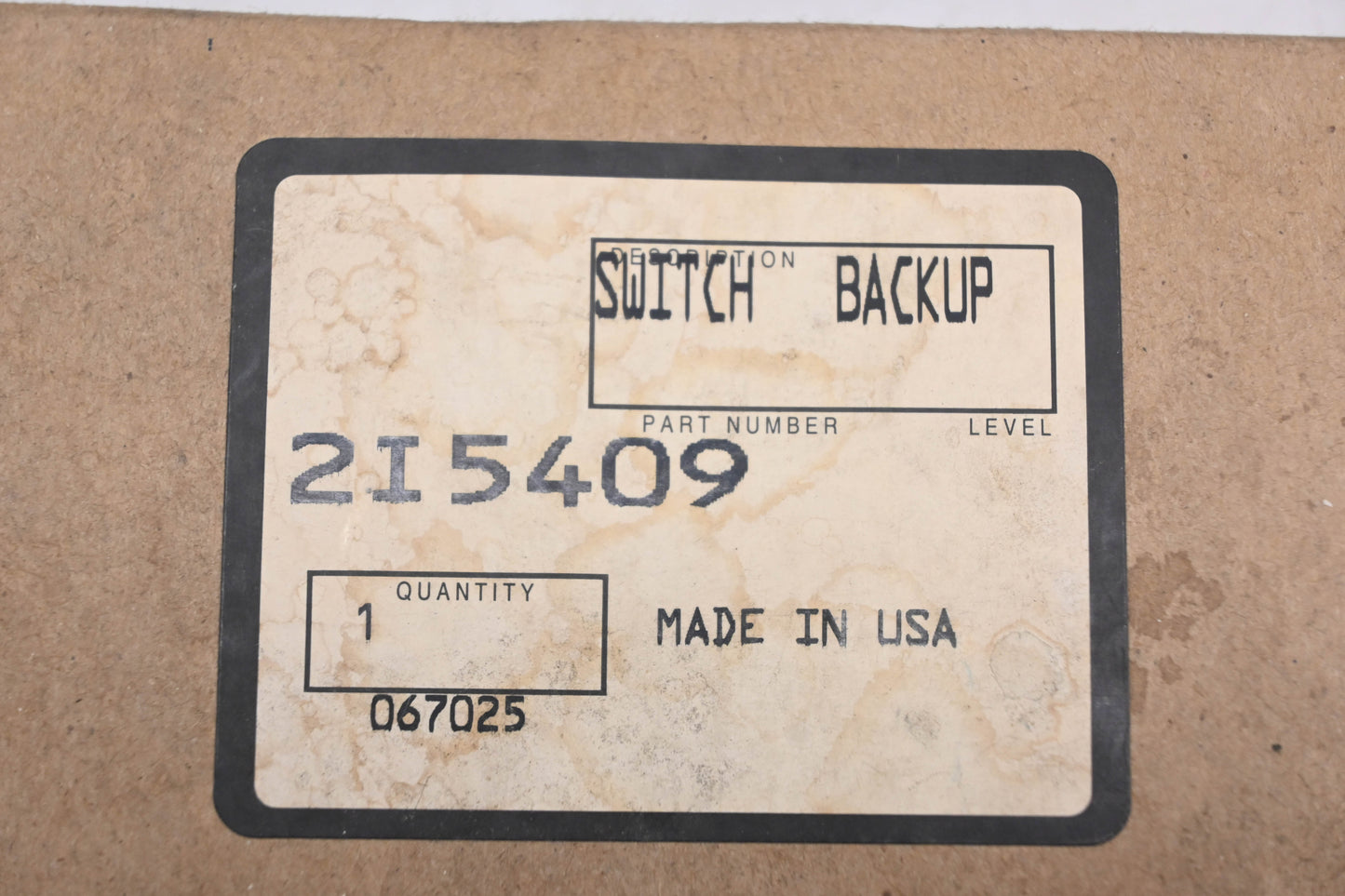 Aftermarket 2I5409 Back-Up Alarm Kit NOS