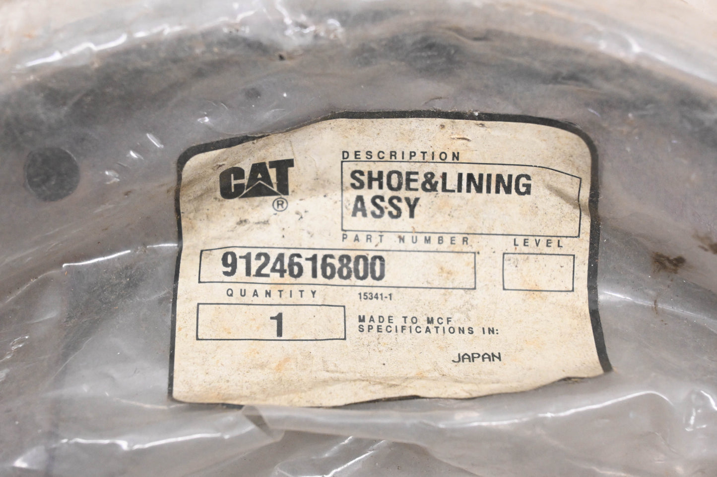 Caterpillar 9124616800 Brake Shoe NOS