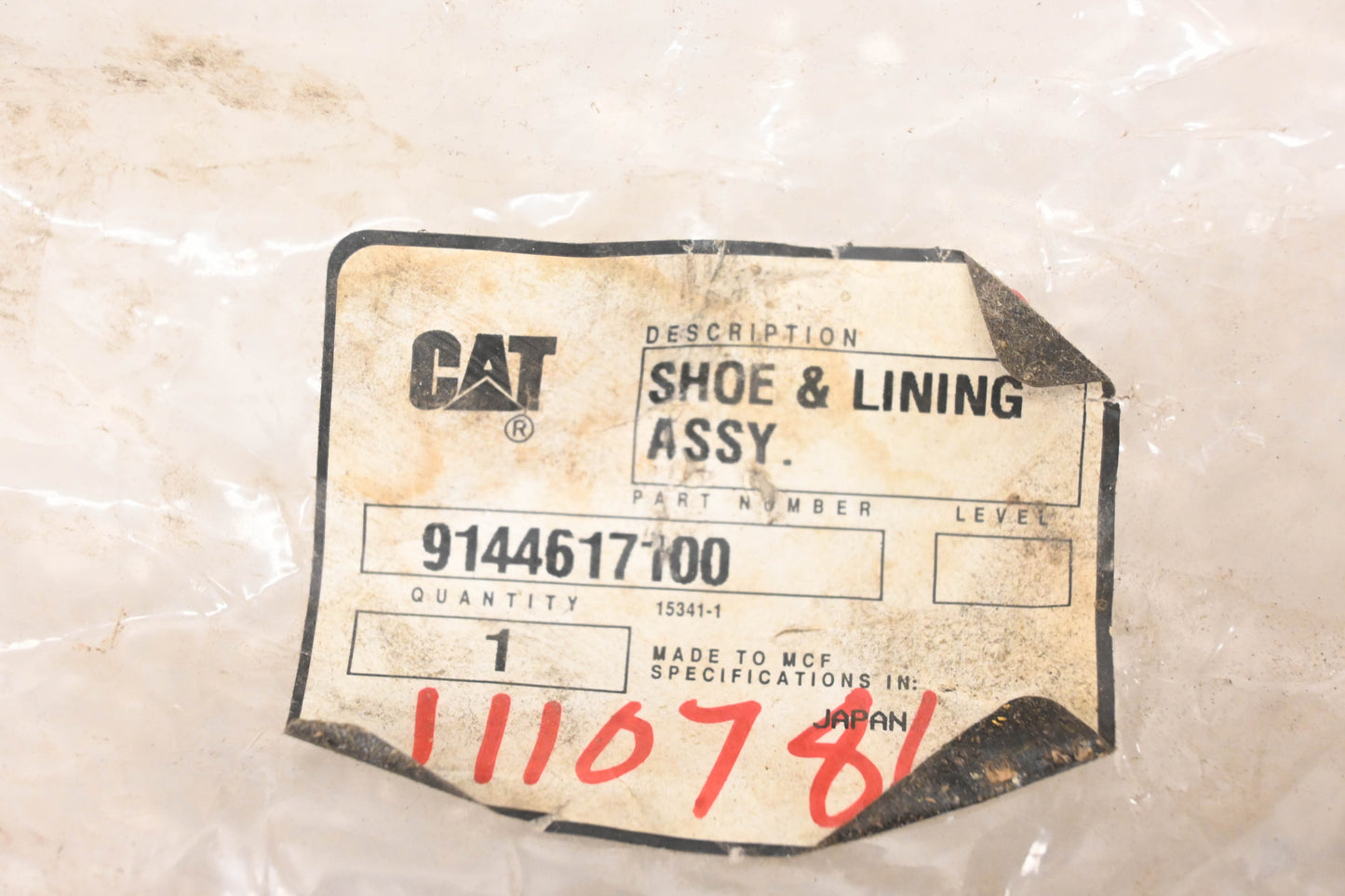 Caterpillar 9144617100 Brake Shoe NOS