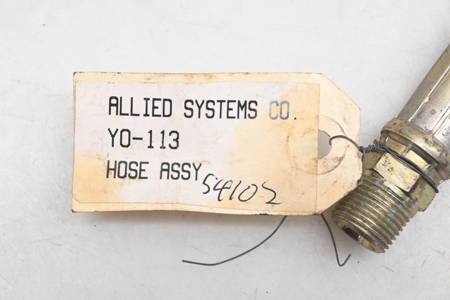 Allied Systems YO-113, H114506 Weatherhead 20" Hose Assembly NOS
