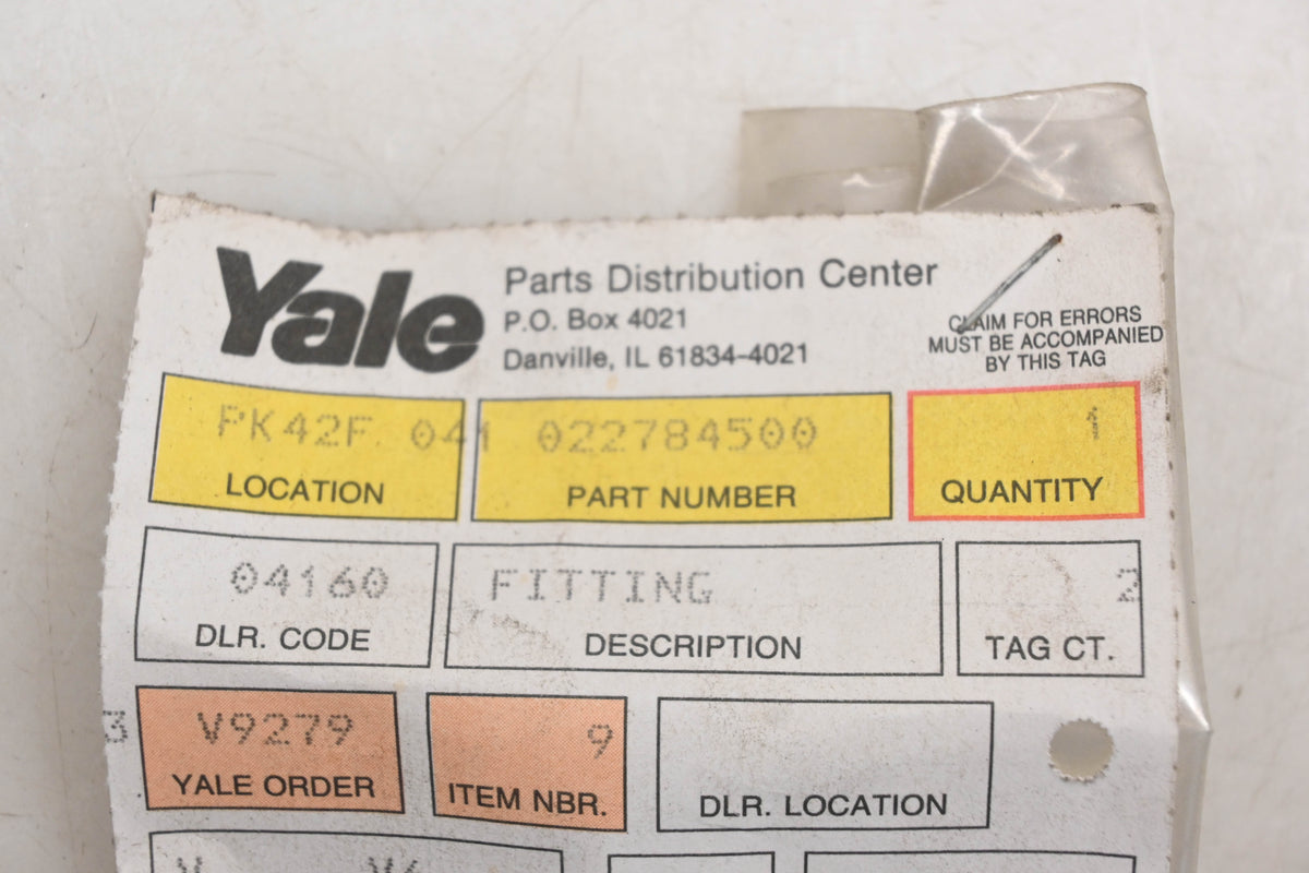 Yale 022784500 Grease Fitting NOS