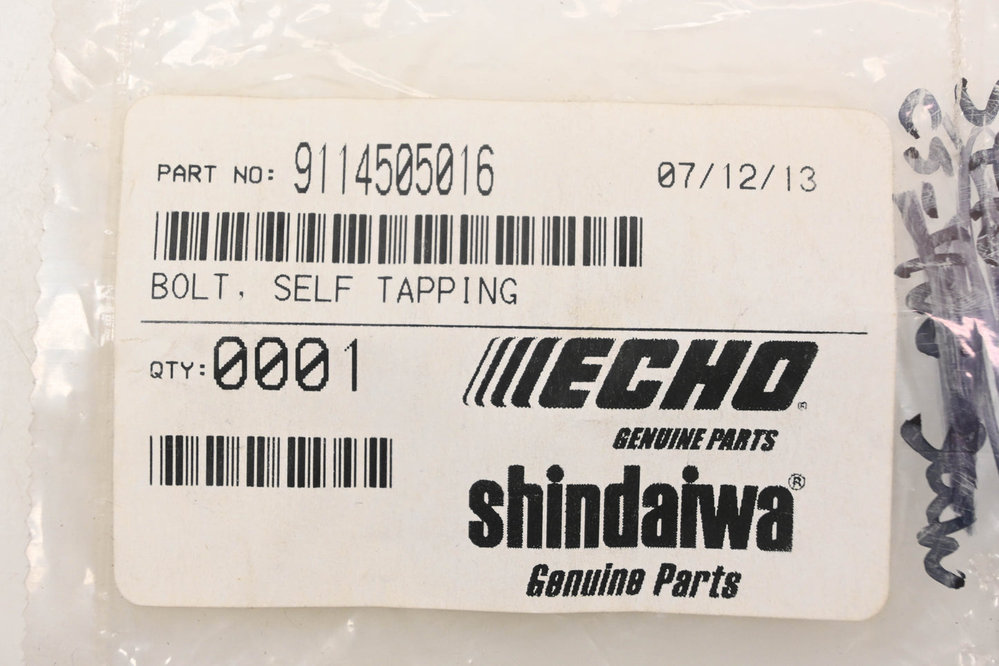 New OEM Echo 9114505016 Shindaiwa Self Tapping Bolt NOS