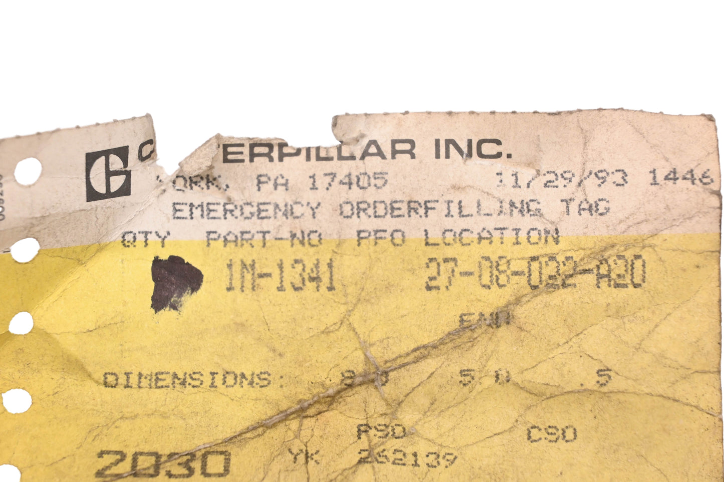 Caterpillar 1M1341, 1M-1341 Yoke NOS