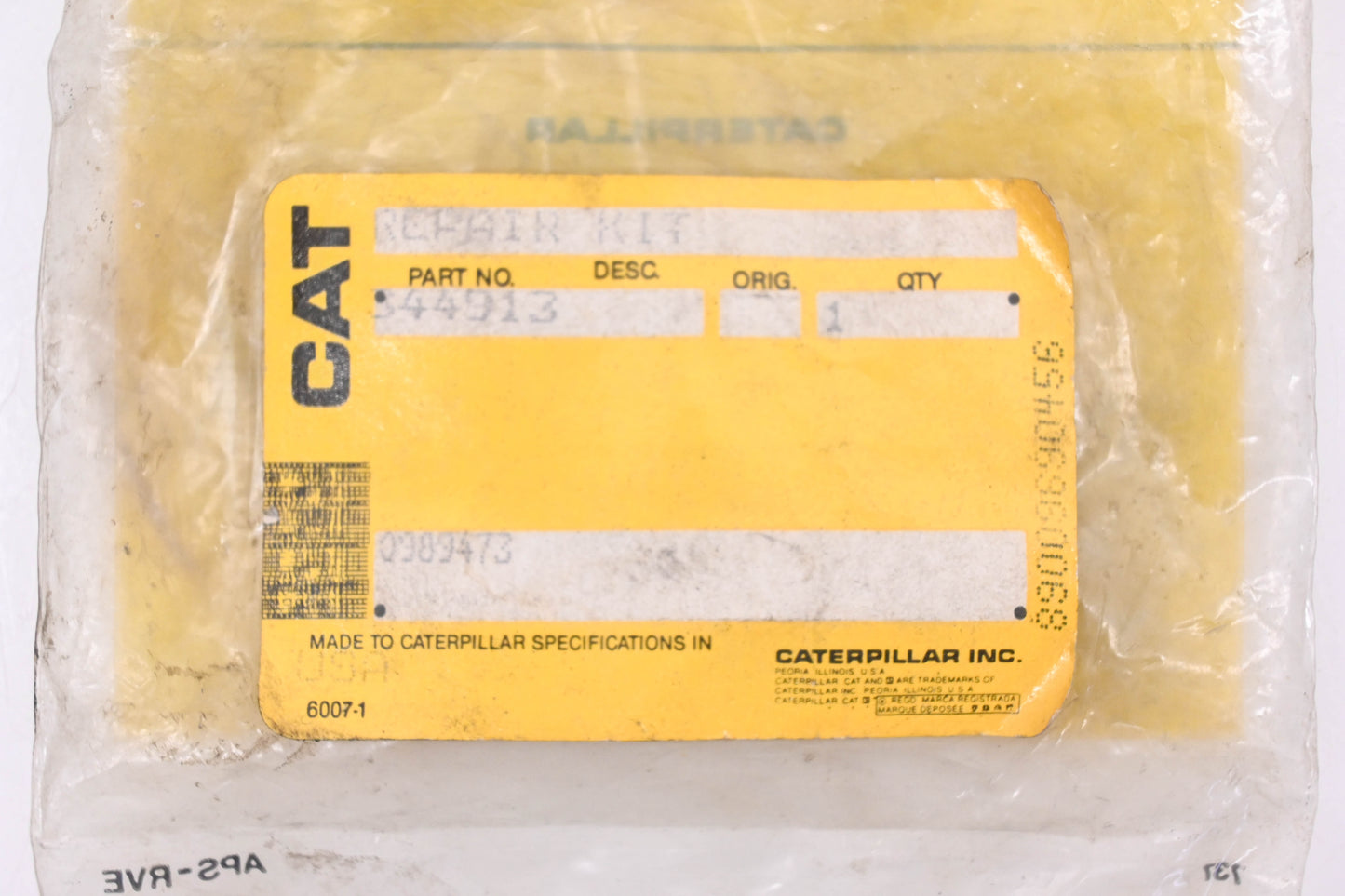 Caterpillar 344913, 310-6 Filter Fuel Lock Repair Kit NOS