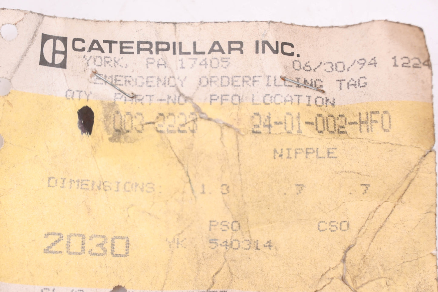 Caterpillar 32223, 0032223, 003-2223 Nipple