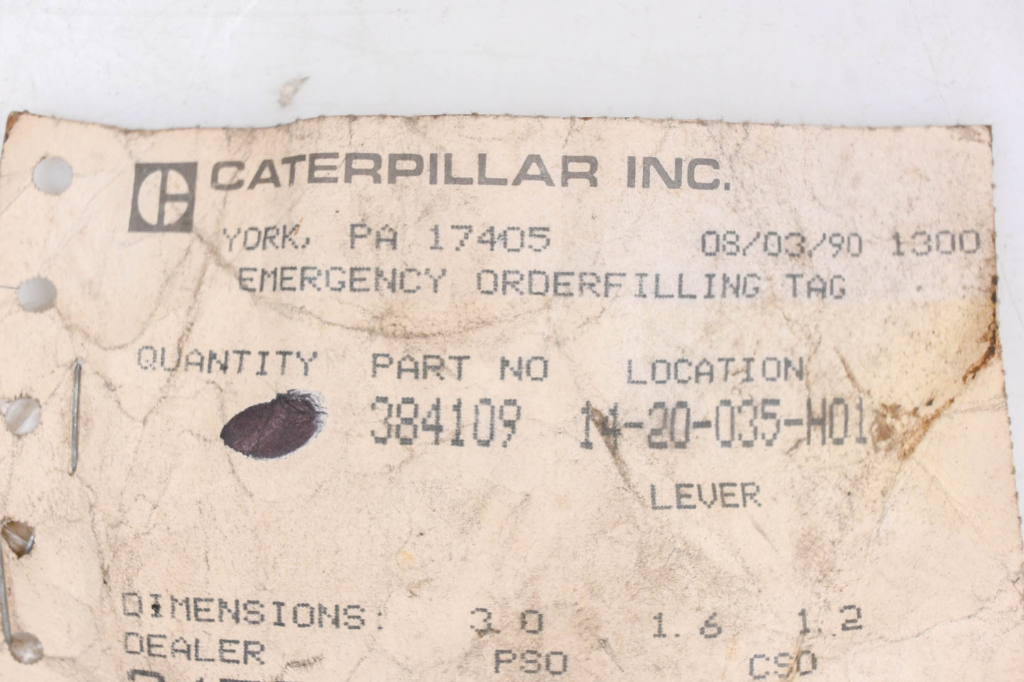 Caterpillar 384109, 0384109, 38-4109 Lever